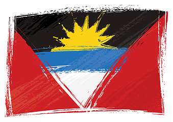 Image showing Grunge Antigua and Barbuda flag