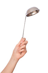 Image showing woman holding ladle