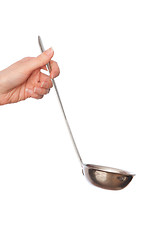 Image showing woman holding ladle
