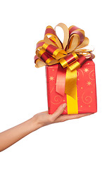 Image showing gift with yellow bow