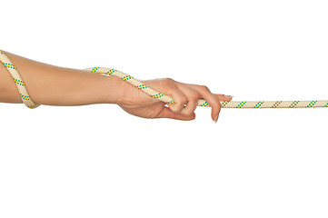 Image showing pulling of a rope