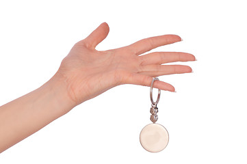 Image showing key ring in the hand