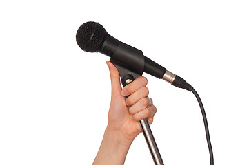 Image showing black microphone