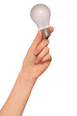 Image showing lamp in the womans hand