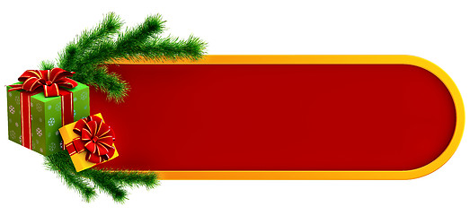 Image showing christmas frame with two gifts