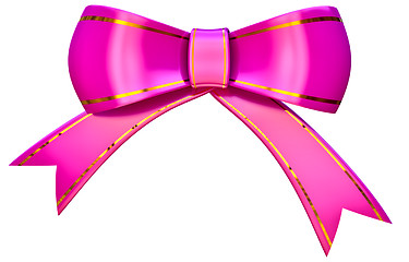 Image showing lilac satin gift bow