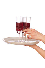 Image showing three glasses champagne