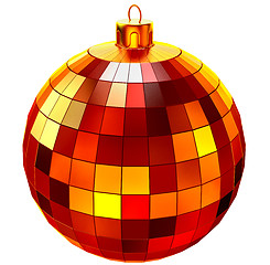 Image showing red Christmas ball on white background