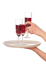 Image showing three glasses champagne