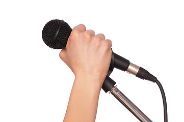 Image showing black microphone