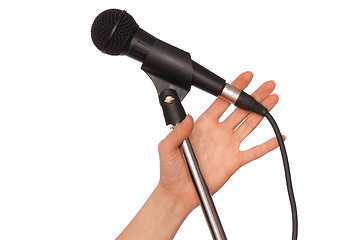 Image showing black microphone