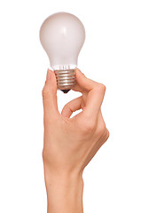 Image showing lamp in the womans hand