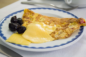 Image showing Egg and cheese breakfast