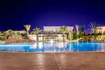 Image showing swimming pool at night