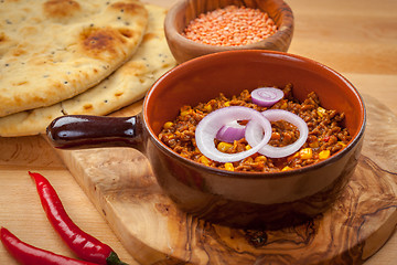 Image showing Mexican chilli con Carne with red lentils