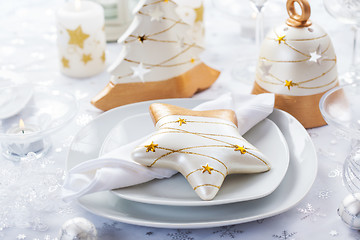 Image showing Festive table for Christmas