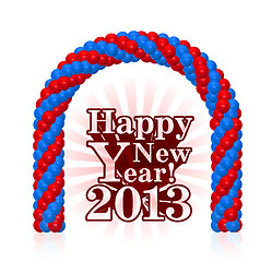 Image showing vector illustration of happy new year 2013