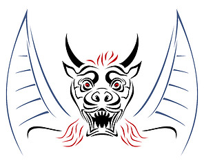 Image showing Devil on sketch
