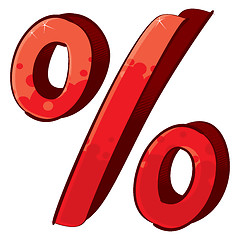 Image showing Artistic percent sign