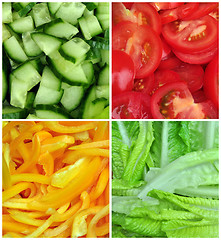 Image showing collage of different vegetables