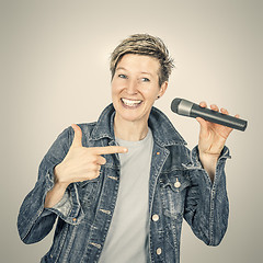 Image showing female singer