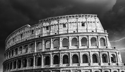 Image showing The iconic ancient Colosseum of Rome