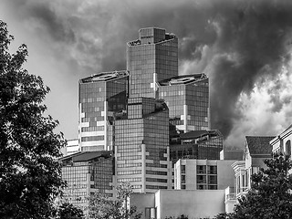 Image showing Group of Skyscrapers with Storm Approaching, San Diego