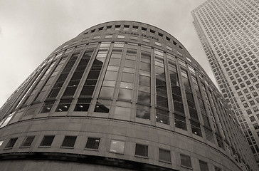 Image showing Office Buildings and Skyscrapers in Canary Wharf, financial dist