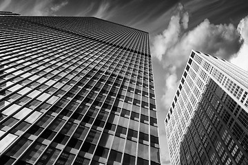 Image showing Modern Skyscrapers with Dramatic Sky