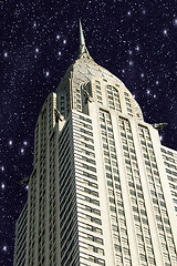 Image showing New York City Manhattan with Stars in the Sky