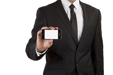 Image showing Businessman with mobile phone