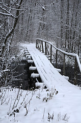 Image showing Bridge Over River in the Winter
