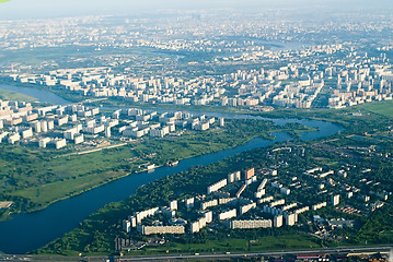 Image showing aerial view of town