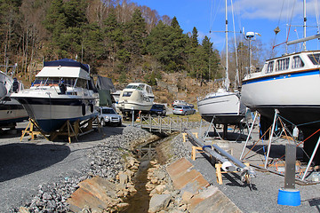 Image showing Boat marina