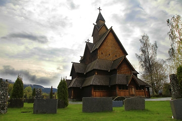 Image showing Old wooden church