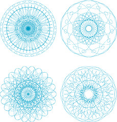 Image showing Guilloche elements for certificate or diploma / currency design