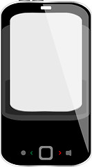 Image showing Black smartphone isolated on white background