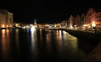 Image showing Skien at night