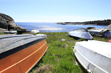 Image showing Small boats 