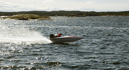 Image showing Small speed boat.