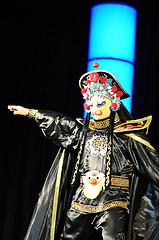 Image showing Chinese circus multi-colored mask