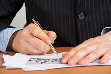 Image showing businessman working in office