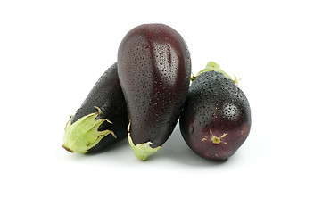 Image showing Three Eggplants