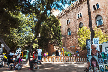 Image showing Street Painters in Mallorca