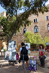 Image showing Street Painter in Mallorca