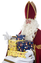 Image showing Sinterklaas and presents