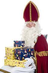 Image showing Sinterklaas and presents