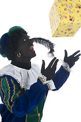 Image showing Zwarte Piet with presents