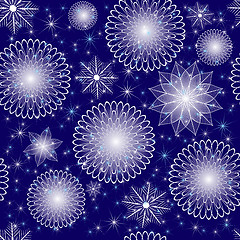 Image showing Christmas blue repeating pattern