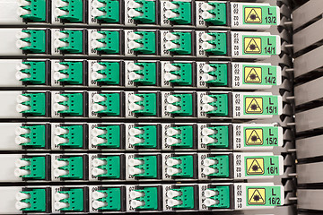 Image showing fiber optic LC connectors